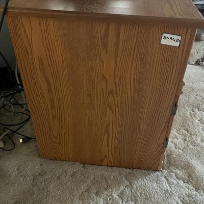 Wood TV Stand with Cabinet