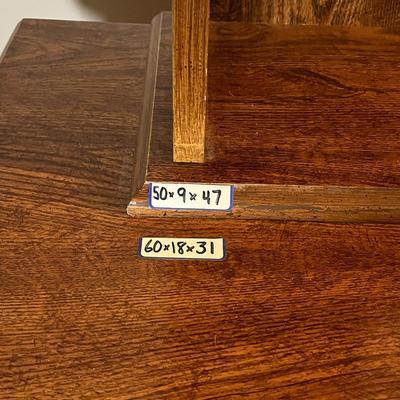 Wood Dresser with Mirror Hutch