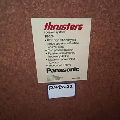 Panasonic ‘Thrusters’ Stereo Speakers Woodgrain Cabinets