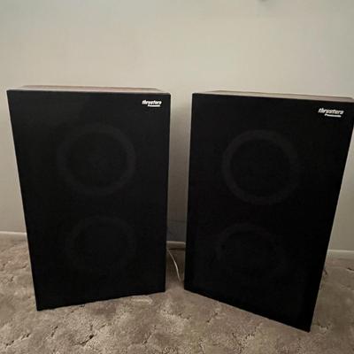 Panasonic ‘Thrusters’ Stereo Speakers Woodgrain Cabinets