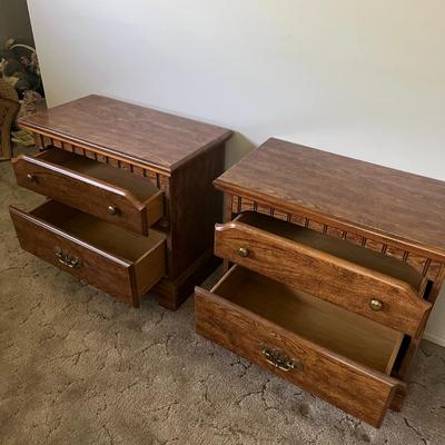 Pair of Vintage Wood Nightstands