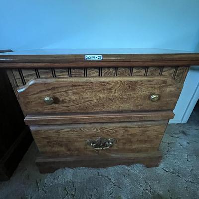 Pair of Vintage Wood Nightstands