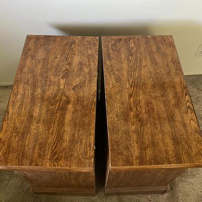 Pair of Vintage Wood Nightstands