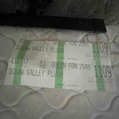 QueenHeadboard & Sealy Mattress Set With Frame