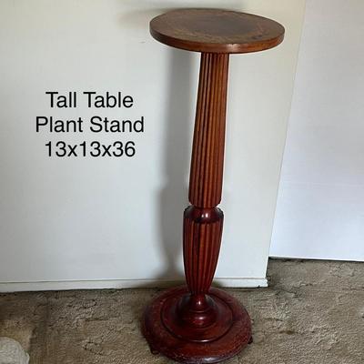 Wood Plant Stand Table