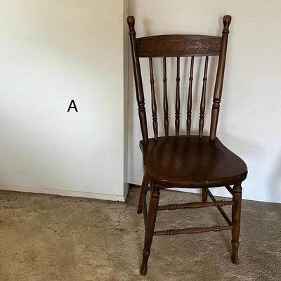 Primitive Farmhouse Plank Seat Chairs