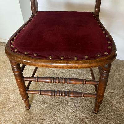 Hand-Carved Needlepoint Seat Accent Chair