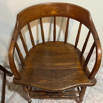 19th Century Oak Captain Chair