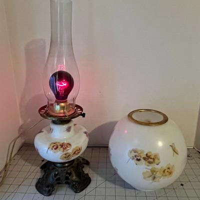 Electrified Floral Oil Lamp