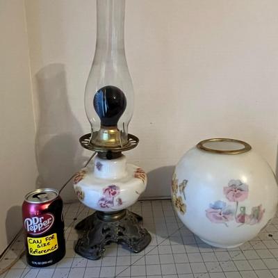 Electrified Floral Oil Lamp