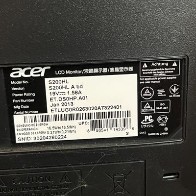 Acer S200HL LCD Monitor