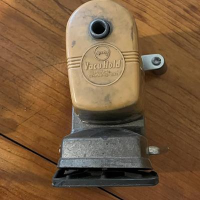 Vintage Vacu Hold Pencil Sharpener & Desk set