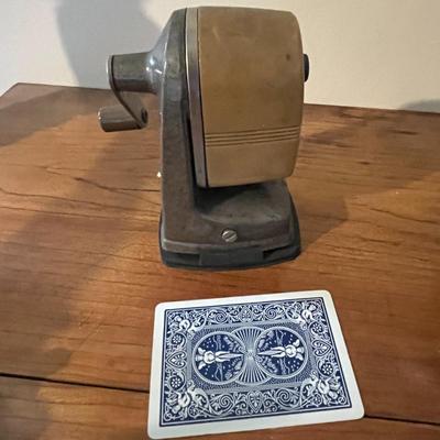 Vintage Vacu Hold Pencil Sharpener & Desk set