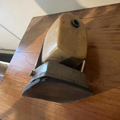 Vintage Vacu Hold Pencil Sharpener & Desk set