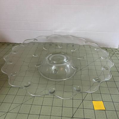 Clear Glass Cake Platter