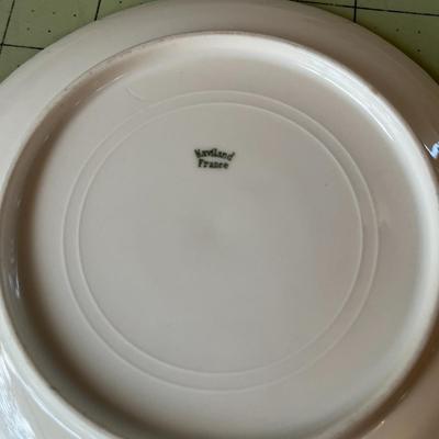 Floral Porcelain Plates with Gold Trim