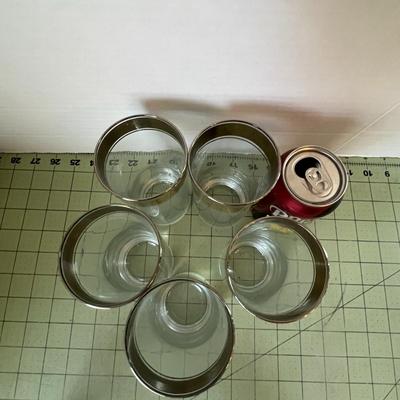 Gold Rim Glassware Pitcher Set