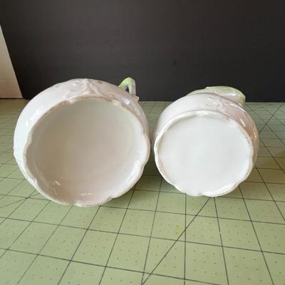 Antique Floral Sugar & Creamer Set