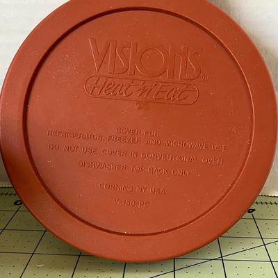 Vintage Visions Amber Glass Cookware Set – 5 Pieces with Lids and Silicone Mats