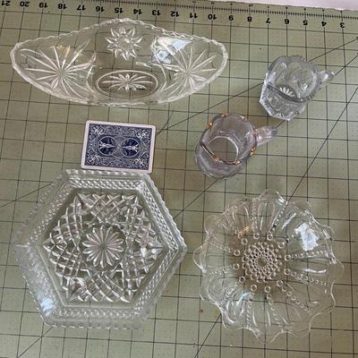 Vintage Pressed Glass Serving Set