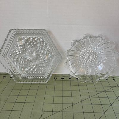 Vintage Pressed Glass Serving Set