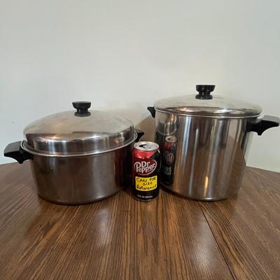 Large Stainless Steel REVERE WARE Cookware Set – 26Pieces w/ Lids & Steamer Insert