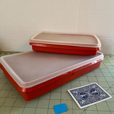 Vintage Tupperware Red Containers