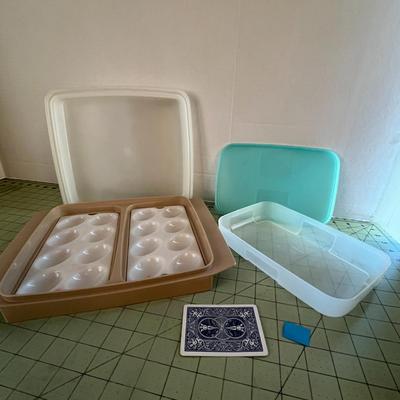 Vintage Tupperware Deviled Egg and Storage Containers – Set of 2