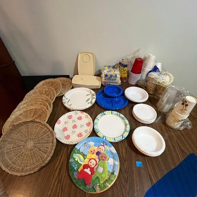 Huge Party Supply Lot – Plates, Cups, Napkins, Trays & More