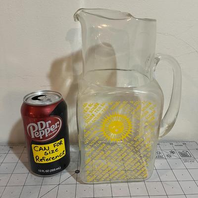 Vintage Glass Pitcher & 4 Tumbler Set – Sunshine Iced Tea Theme