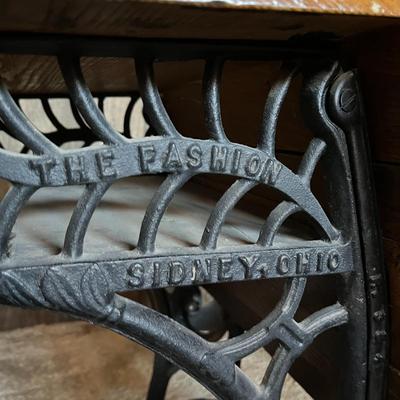 Vintage Cast Iron and Wood School Desk