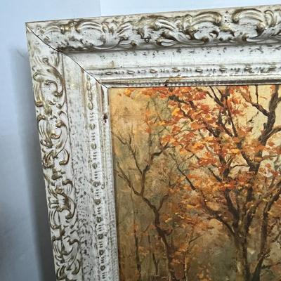Framed Robert Wood 56 Autumn Landscape Painting