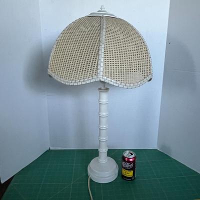 Table Lamp with Wicker Shade
