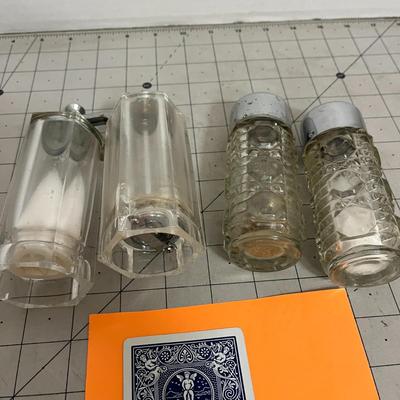 Vintage Glass Salt and Pepper Shakers