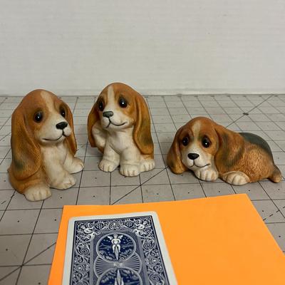Set of 3 Homco Puppy Dog Figurines