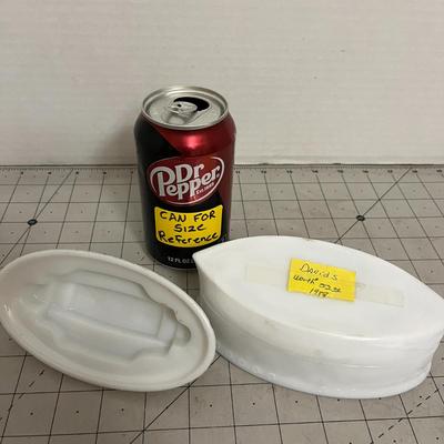 Milk Glass Ship Trinket Dish