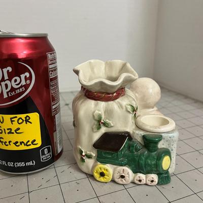 Vintage FF Ceramic Candleholders Set