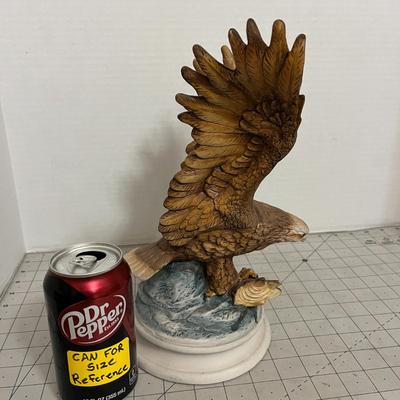 Genuine Porcelain Bald Eagle Figurine Statue