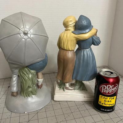 Vintage Hand-Painted Boy & Girl Figurines