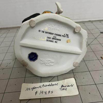 1974 Norman Rockwell Baseball Porcelain Figurine celebrating ‘100 years of baseball’