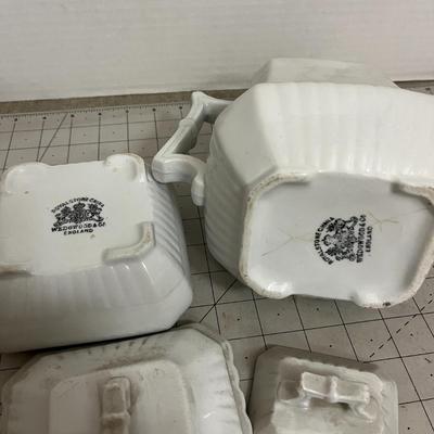 Royal stone China Tea Pot and China Serving Dish
