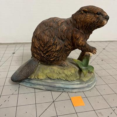 Porcelain Brown Beaver Figurine