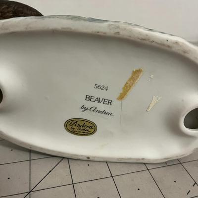 Porcelain Brown Beaver Figurine
