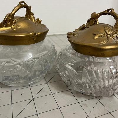 Antique Vanity Jars -Trinket Box