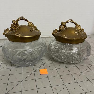 Antique Vanity Jars -Trinket Box