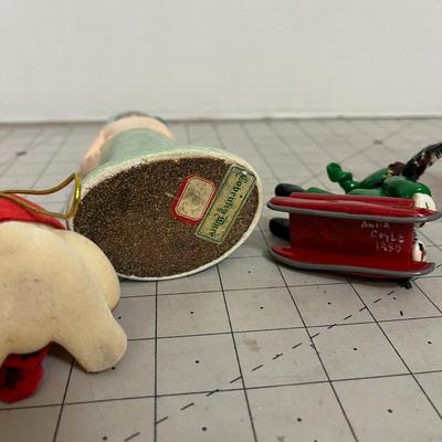 Trio – Colonial Boy, Christmas Bear & Sledding Elf