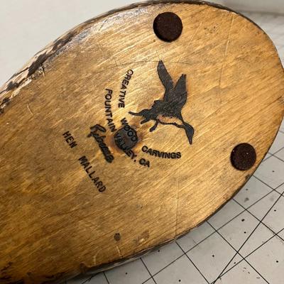Hand-Carved Wooden Duck Decoy
