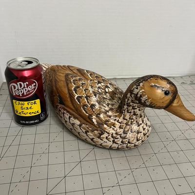 Hand-Carved Wooden Duck Decoy