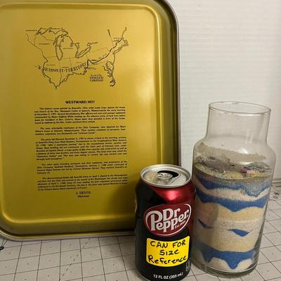 Decorative Tray & Layered Sand Art Bottle