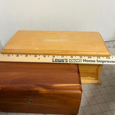 Pair of Vintage Wooden Storage Boxes